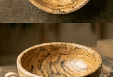 Golden Maple bowl angle 3